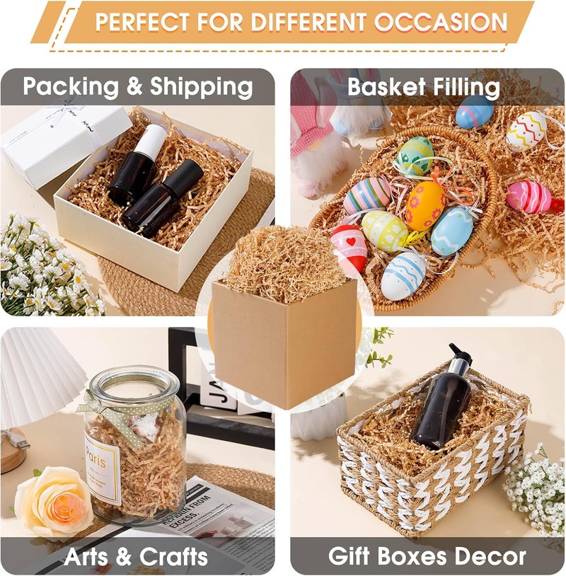 AODESTINY 2.2LBS Crinkle Cut Paper Shred Filler, Kraft Shredded Paper for Gift Bag Box Basket, Packing Grass Cushion Crinkle Shred Filler for Christmas Wedding Birthday Bridesmaid Engagement - Image 5